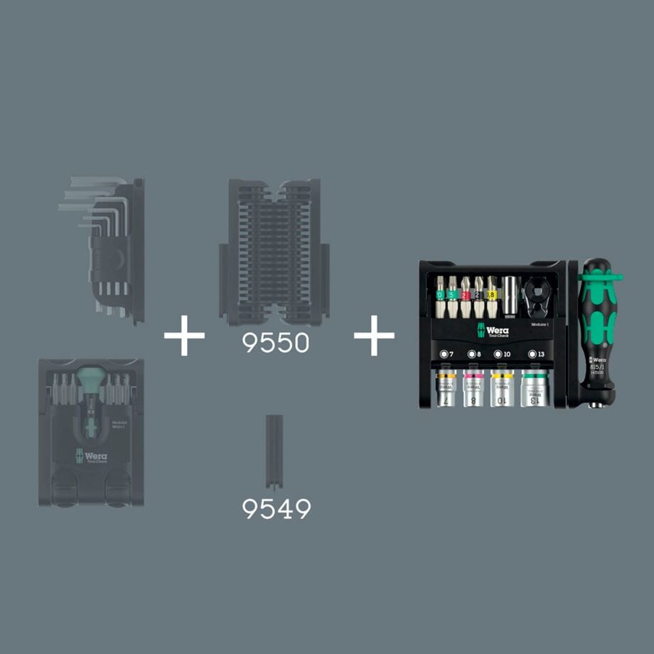WERA Bitsortiment Tool-Check Modular 1, 21-teilig - werkzeug-online24