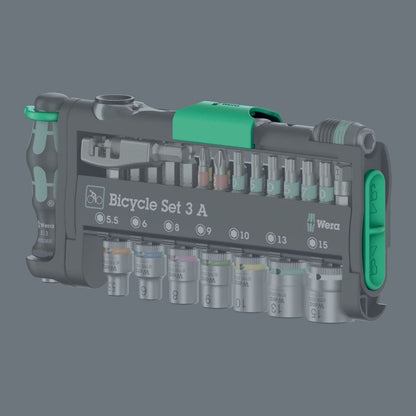 WERA Bit-/Steckschlüsselset Bicycle Set 3 A 38-teilig - werkzeug-online24
