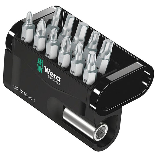 WERA Bitsortiment Bit-Check 12 Metal 1, 12-teilig - werkzeug-online24