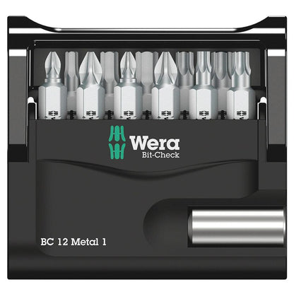 WERA Bitsortiment Bit-Check 12 Metal 1, 12-teilig - werkzeug-online24