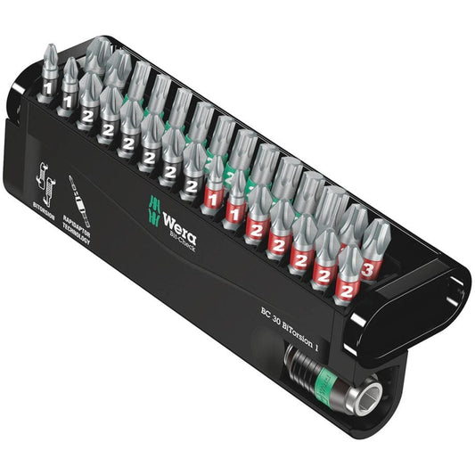 WERA Bitsortiment Bit-Check 30 BiTorsion 1 30-teilig PH/PZD/TX - werkzeug-online24