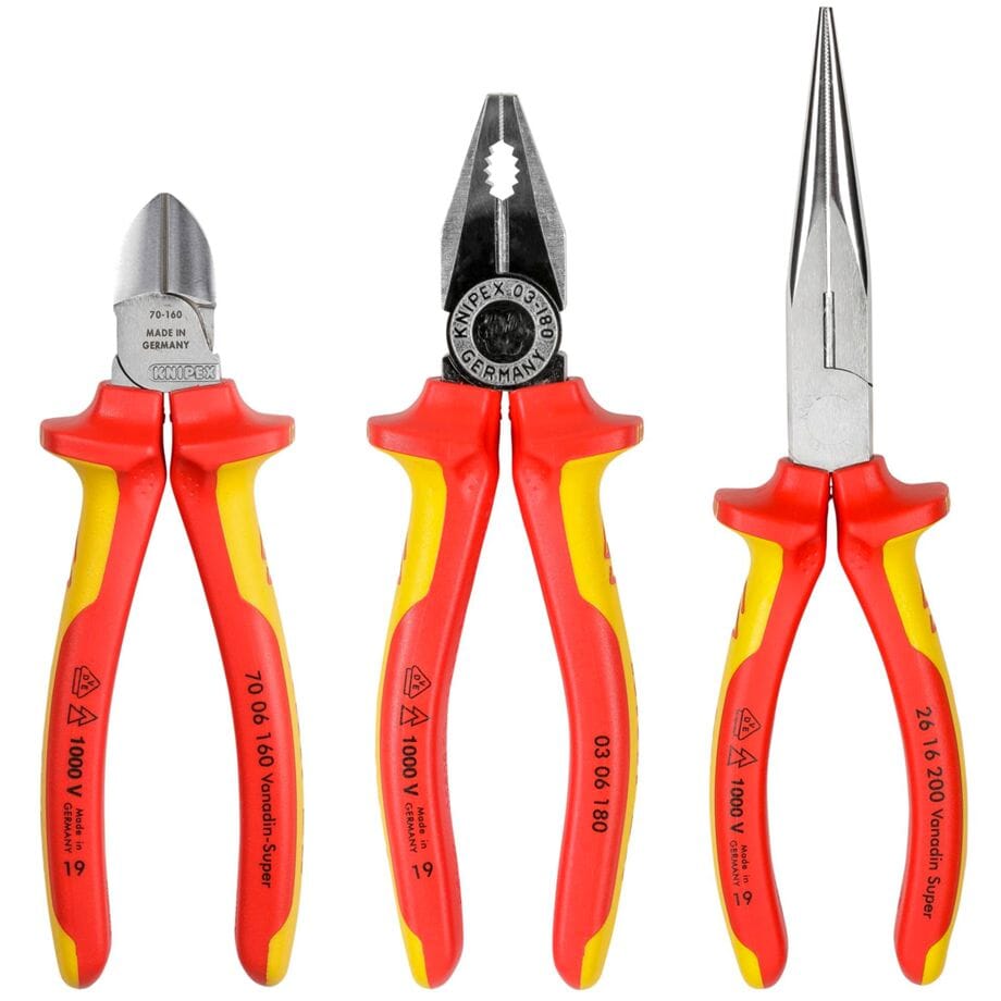 KNIPEX Zangensatz Elektro-Paket 3-teilig VDE - 00 20 12