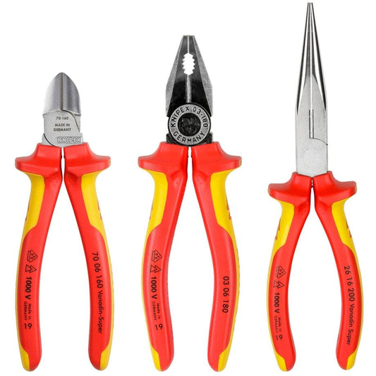 KNIPEX Zangensatz Elektro-Paket 3-teilig VDE - 00 20 12