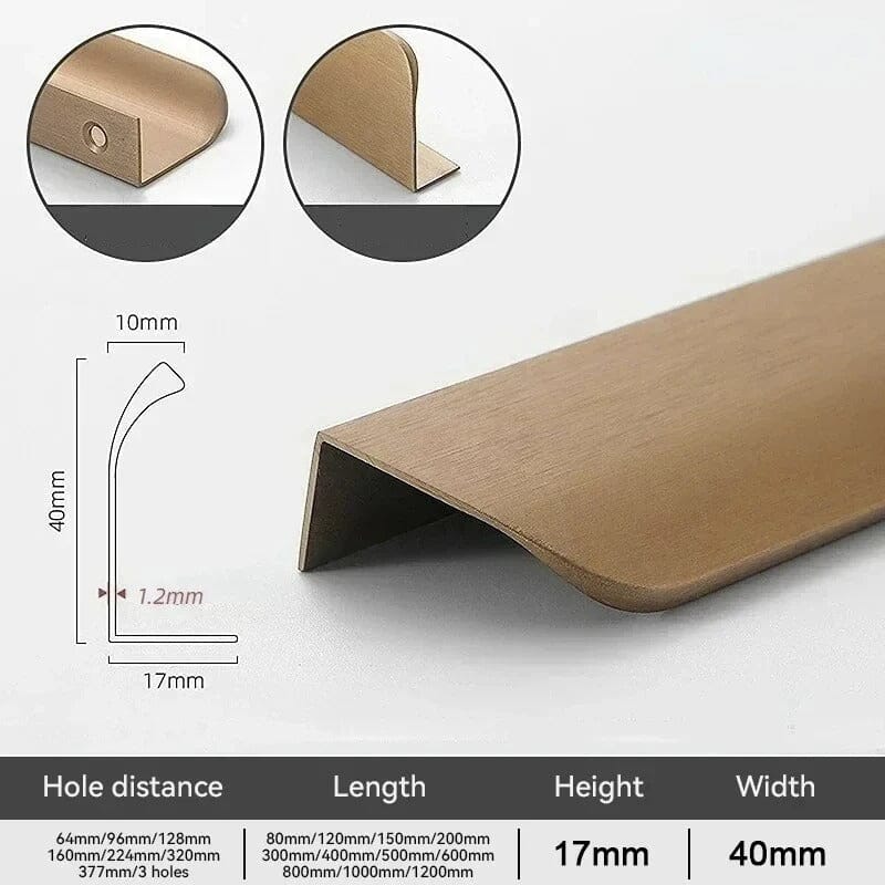 Schrankgriffe Schwarz, Gold, Weiß, Bronze – Möbelgriffe bis 1200 mm - werkzeug-online24