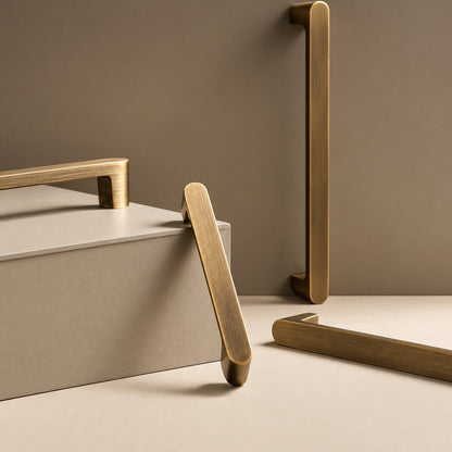 Möbelgriff aus massivem Messing – Antik-Messing für Schrank, Schublade & Kleiderschrank