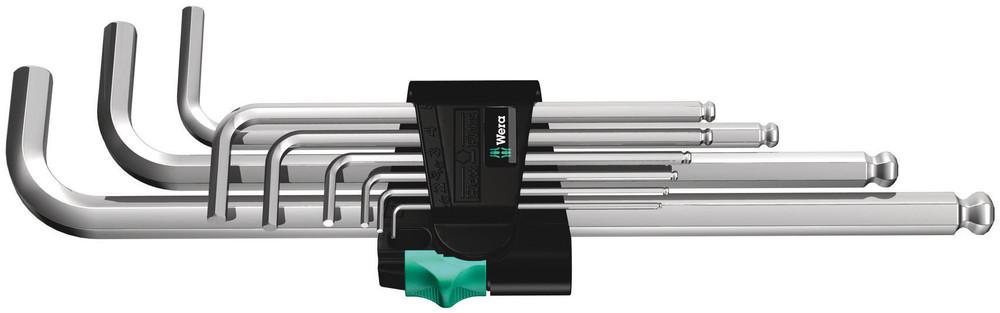 Wera 950/9 Hex-Plus 1 Winkelschraubendreher-Satz, metrisch, gestellverchromt - werkzeug-online24