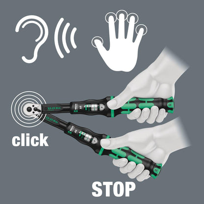 Wera Drehmomentschlüssel Click-Torque B 1 mit Umschaltknarre 10-50 Nm - werkzeug-online24