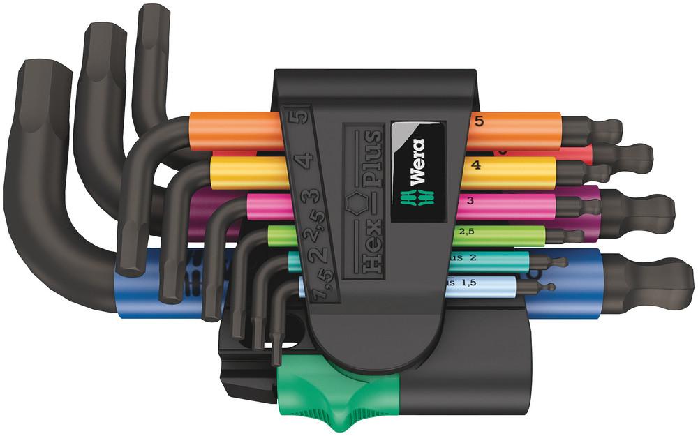 Wera 950/9 Hex-Plus Multicolour 2 Winkelschlüsselsatz, metrisch, BlackLaser - werkzeug-online24
