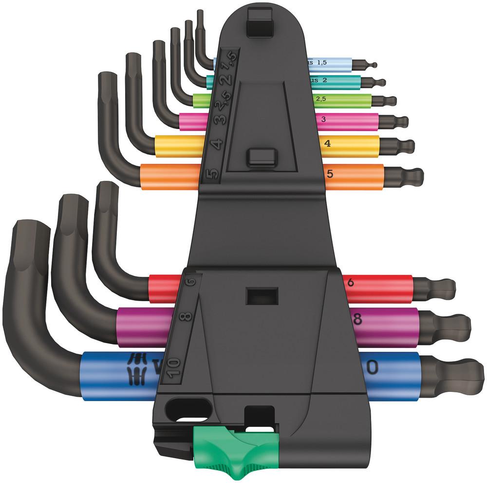 Wera 950/9 Hex-Plus Multicolour 2 Winkelschlüsselsatz, metrisch, BlackLaser - werkzeug-online24