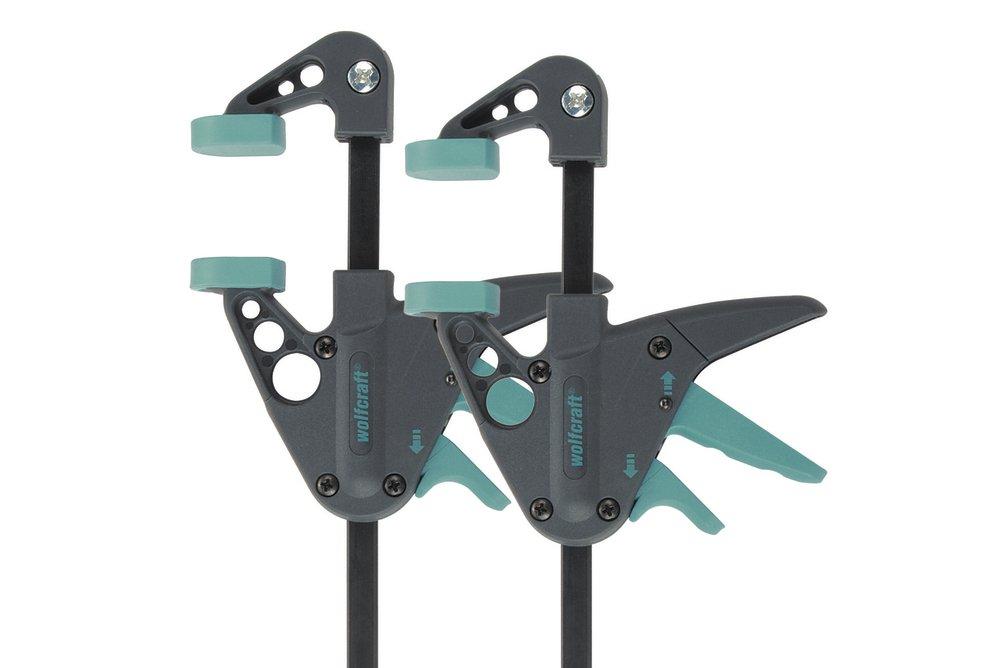 Wolfcraft 2 EHZ 40-110 - Mini-Einhandzwingen 2 Stück - werkzeug-online24