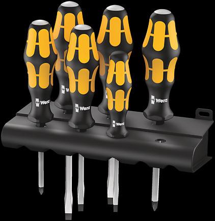 Wera 932/6 Schraubendrehersatz Kraftform Wera: Der Schraubmeißel + Rack - werkzeug-online24