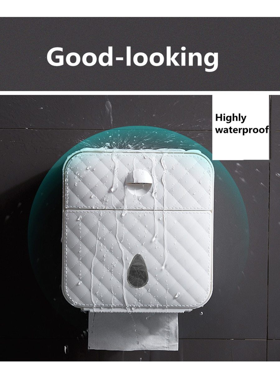 Toilettenpapierhalter Box mit Schubfach, selbstklebend - werkzeug-online24