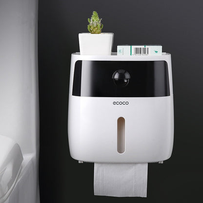 Toilettenpapierhalter Box mit Ablage, verschiedene Farben - werkzeug-online24