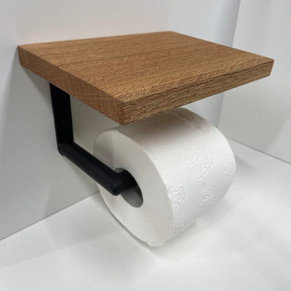 Toilettenpapierhalter, Klopapierhalter Massivholz Eiche gebürstet, Made in Germany - werkzeug-online24