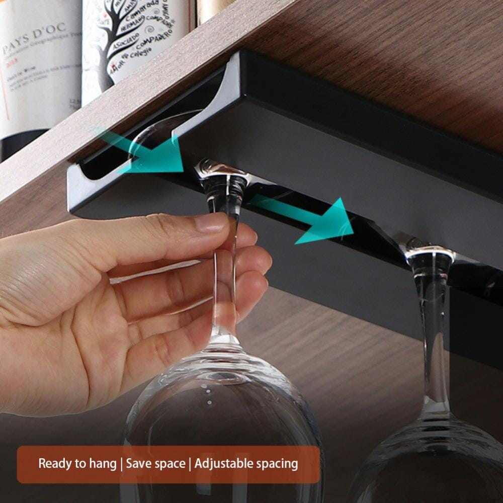 Weinglas Halter, Gläserhalter hängend selbstklebend Set 2 Stück - werkzeug-online24