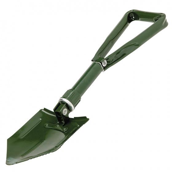 Car Plus Pionier Faltschaufel 22,5 x 12,5 x 6 cm Edelstahl army green - werkzeug-online24