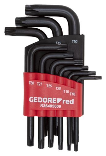 Gedore red Winkelschraubendreher-Satz TX, 9-teilig, kurz - werkzeug-online24