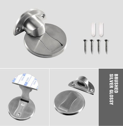 Magnetischer Türstopper selbstklebend oder Bohren Edelstahl - werkzeug-online24