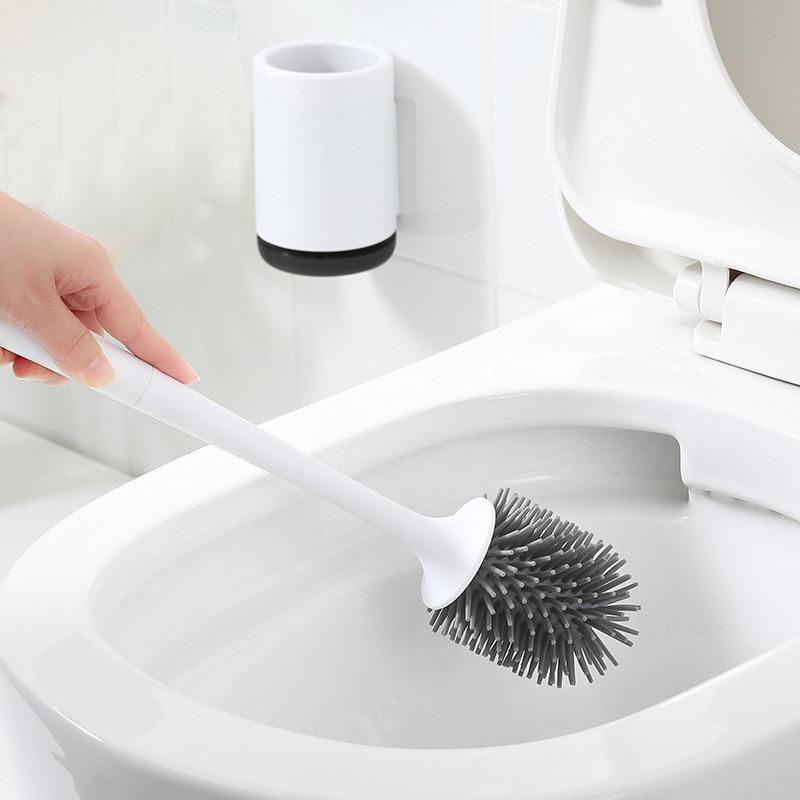 Toilettenbürste Premium Silikon Klobürste, WC Bürste mit Halter - werkzeug-online24