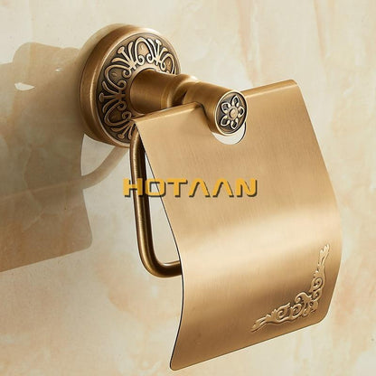 Toilettenpapierhalter, Klopapierhalter Antik Style Farbe Messing - werkzeug-online24