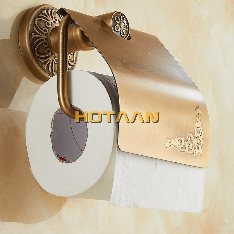Toilettenpapierhalter, Klopapierhalter Antik Style Farbe Messing - werkzeug-online24