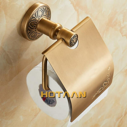 Toilettenpapierhalter, Klopapierhalter Antik Style Farbe Messing - werkzeug-online24