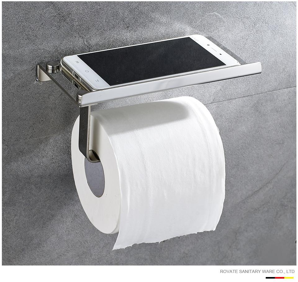 Edelstahl Toilettenpapierhalter mit Ablage für Handys - werkzeug-online24