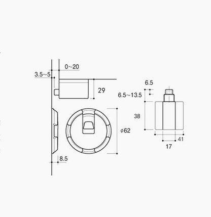 Magnetischer Türstopper, massiv, verschiedene Farben - werkzeug-online24