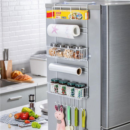 Hängeregal für Kühlschrank, Türregal, Küchenrollenhalter - werkzeug-online24