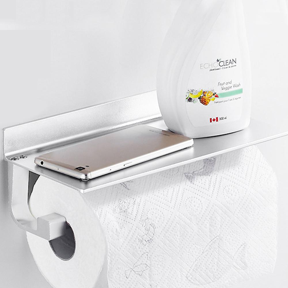 Toilettenpapierhalter mit Ablage, Alu Edition - werkzeug-online24