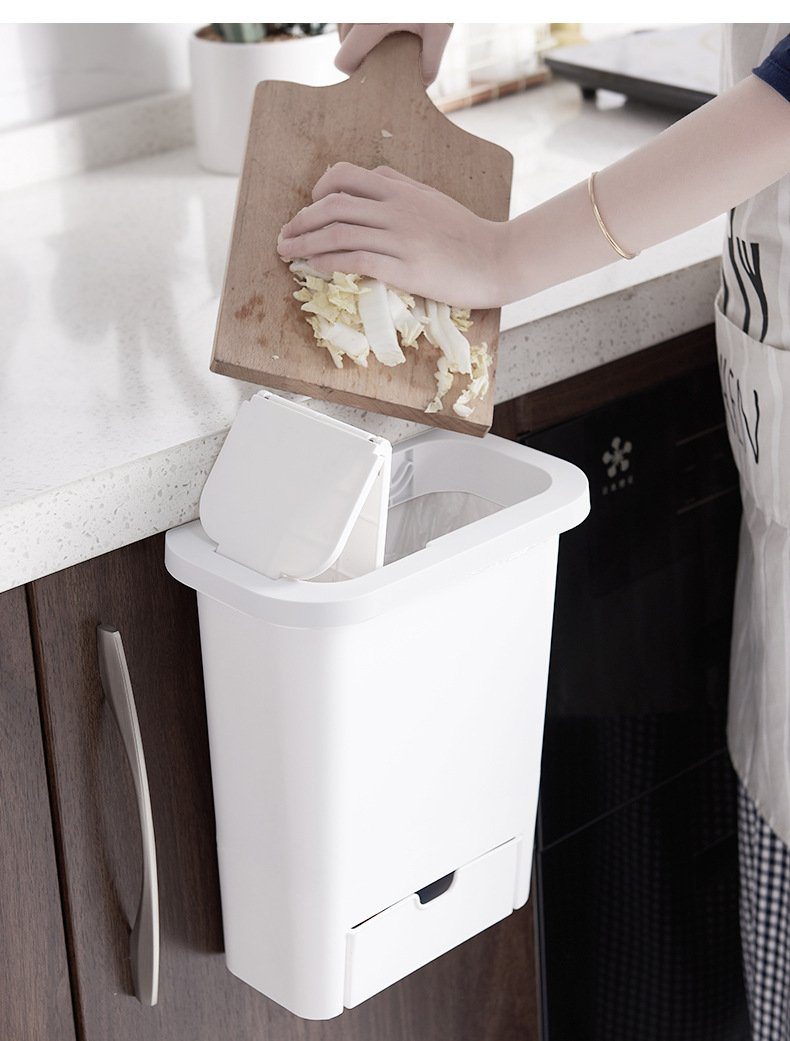 Abfalleimer, Mülleimer hängend mit Wandhalterung für Küche - werkzeug-online24