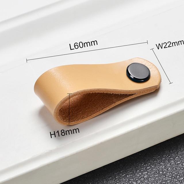 Möbelknöpfe, Schrankknöpfe aus Leder Nordic Style - werkzeug-online24