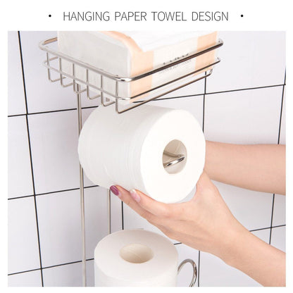 Toilettenpapierhalter Edelstahl, stehend - werkzeug-online24