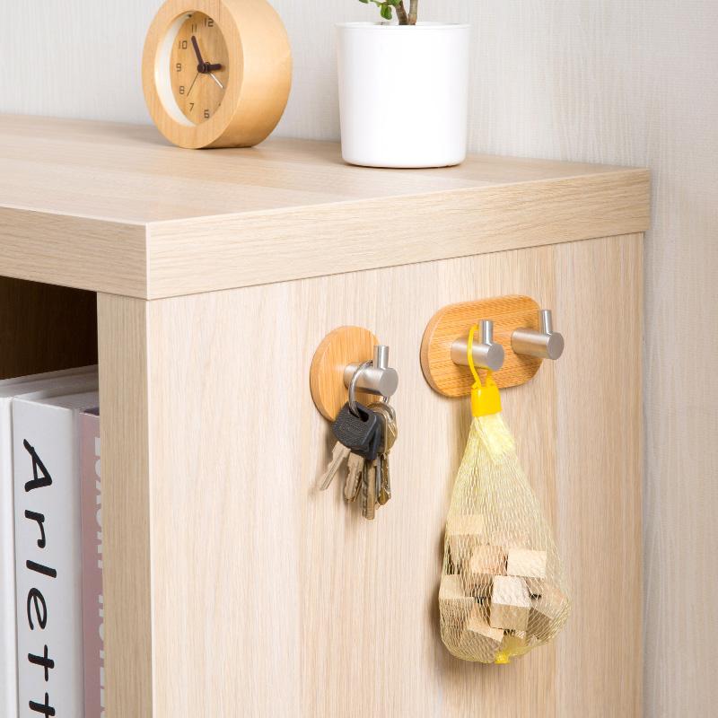 Hakenleiste Holz, Garderobenhaken, selbstklebend, verschiedene Ausführungen - werkzeug-online24