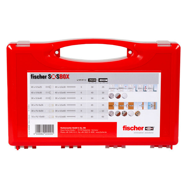 Fischer SOS-Box Dübel S/FU + Schrauben - werkzeug-online24